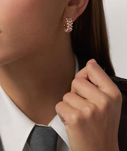 [Bling Jewelrys]CLASH COLLECTION AGATE CHALCEDONY STUD EARRINGS