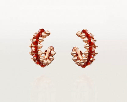 [Bling Jewelrys]CLASH COLLECTION AGATE CHALCEDONY STUD EARRINGS