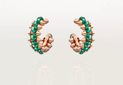 [Bling Jewelrys]CLASH COLLECTION AGATE CHALCEDONY STUD EARRINGS