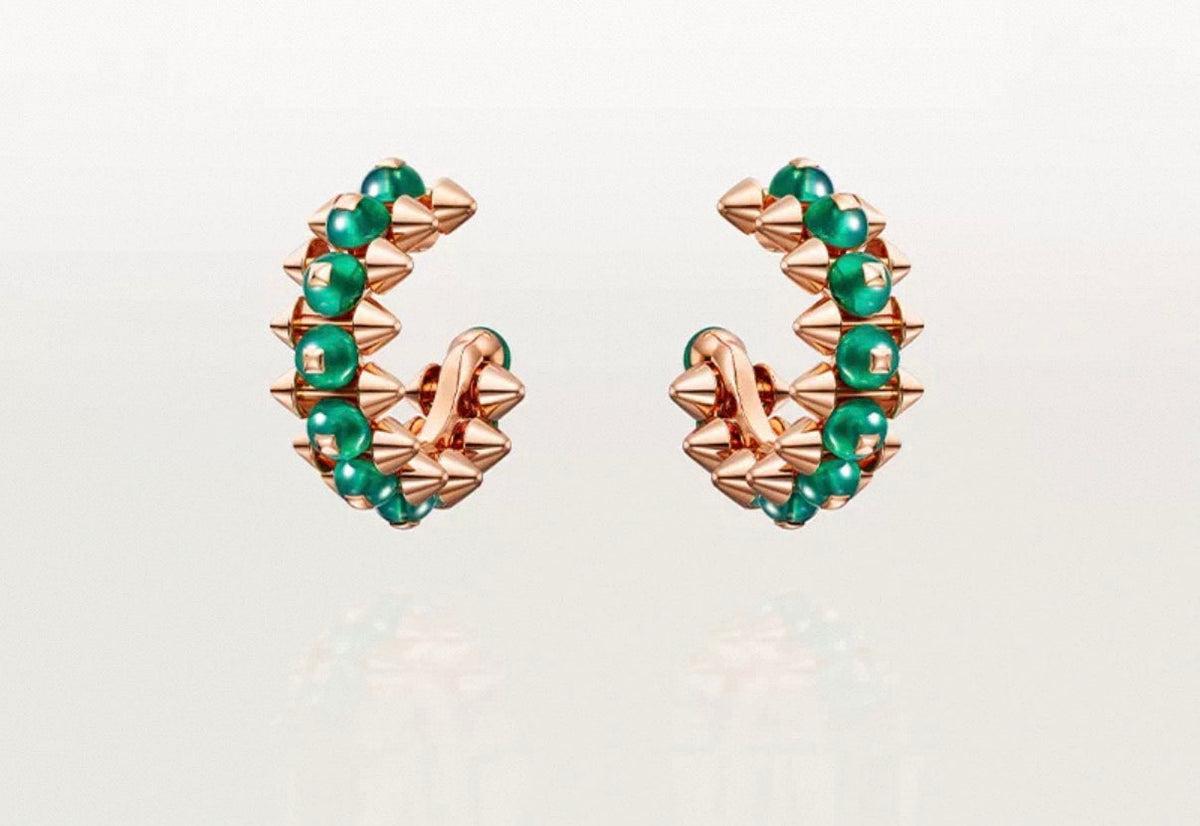 [Bling Jewelrys]CLASH COLLECTION AGATE CHALCEDONY STUD EARRINGS