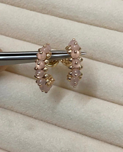 [Bling Jewelrys]CLASH COLLECTION AGATE CHALCEDONY STUD EARRINGS
