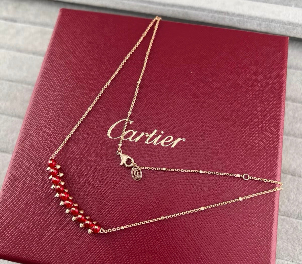 [Bling Jewelrys]CLASH COLLECTION AGATE CHALCEDONY STUD NECKLACE