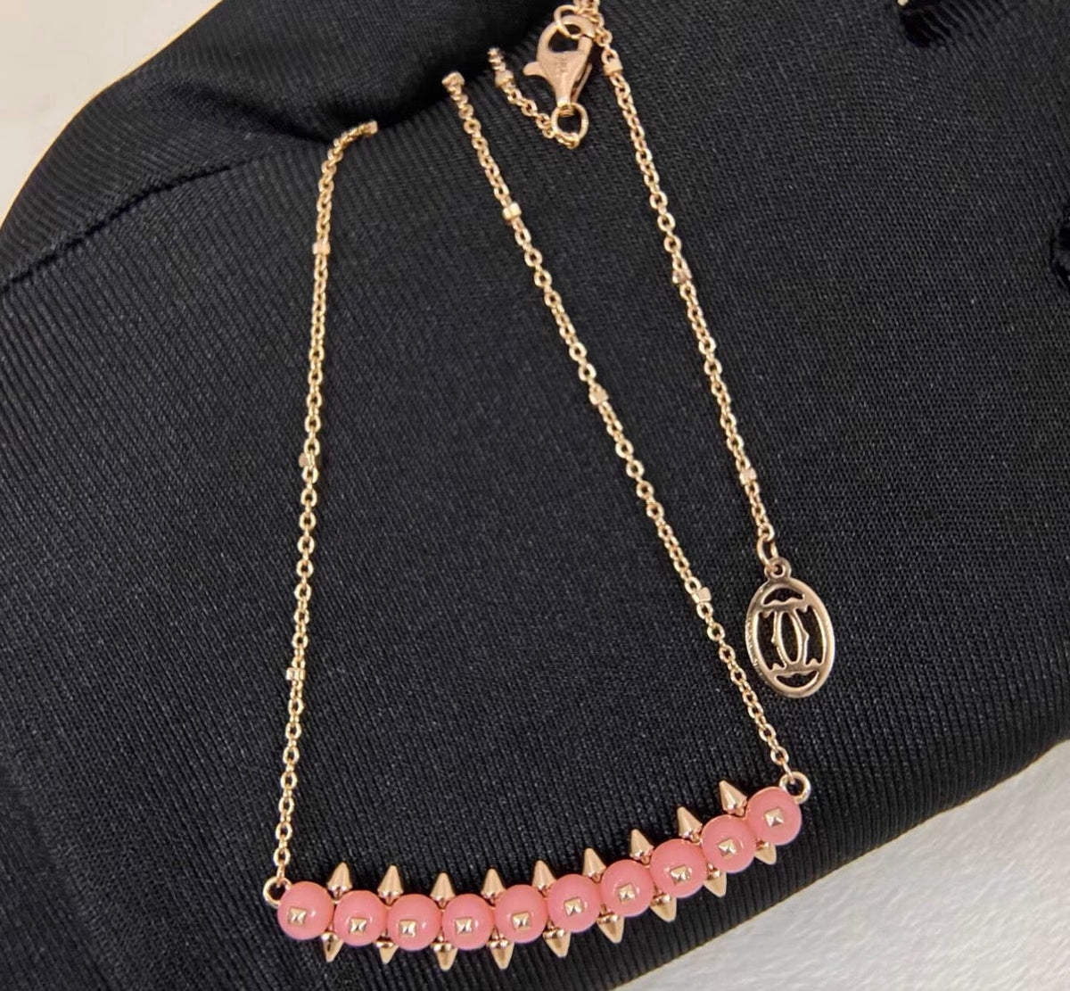 [Bling Jewelrys]CLASH COLLECTION AGATE CHALCEDONY STUD NECKLACE