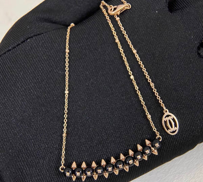 [Bling Jewelrys]CLASH COLLECTION AGATE CHALCEDONY STUD NECKLACE