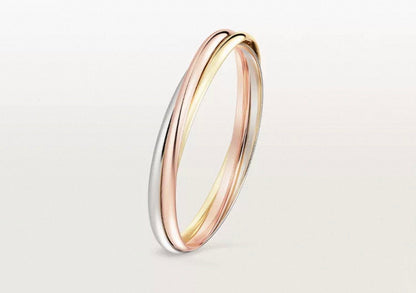 [Bling Jewelry] TRINITY KOLLEKTION KLASSISCHER DREIFARBIGER GOLD-DREIFACHREIFEN