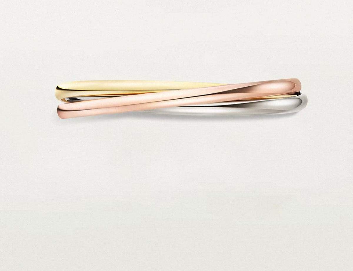 [Bling Jewelry] TRINITY KOLLEKTION KLASSISCHER DREIFARBIGER GOLD-DREIFACHREIFEN