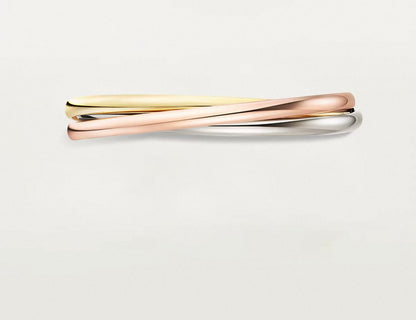 [Bling Jewelry] TRINITY KOLLEKTION KLASSISCHER DREIFARBIGER GOLD-DREIFACHREIFEN