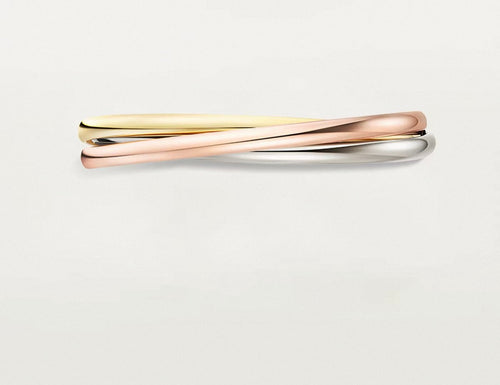 [Bling Jewelry] TRINITY KOLLEKTION KLASSISCHER DREIFARBIGER GOLD-DREIFACHREIFEN