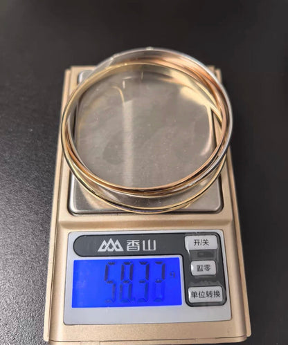 [Zalyn]TRINITY COLLECTION KLASSISCHER DREIFARBIGER GOLD-DREIFACHREIFEN