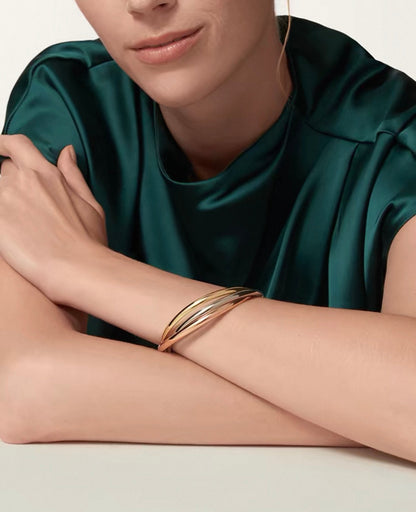 [Zalyn]TRINITY COLLECTION KLASSISCHER DREIFARBIGER GOLD-DREIFACHREIFEN