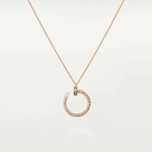[Bling Jewelrys ]JUSTE NECKLACE PINK GOLD DIAMONDS