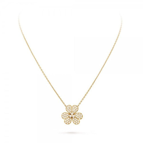 [Bling Jewelrys ]BLUMEN-DIAMANT-HALSKETTE