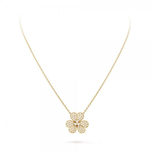 [Bling Jewelrys ]BLUMEN-DIAMANT-HALSKETTE