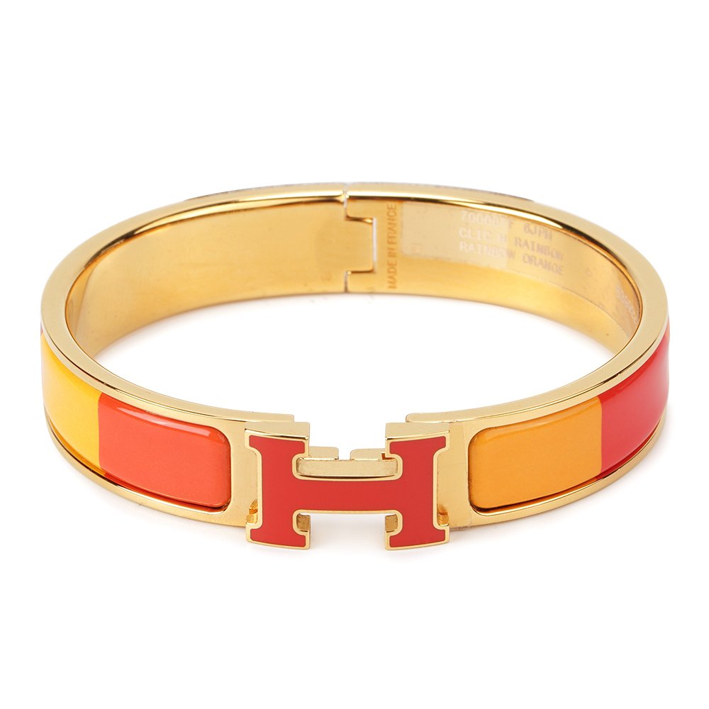 [Bling Jewelrys ]H BRACELET ORANGE RAINBOW CERAMIC