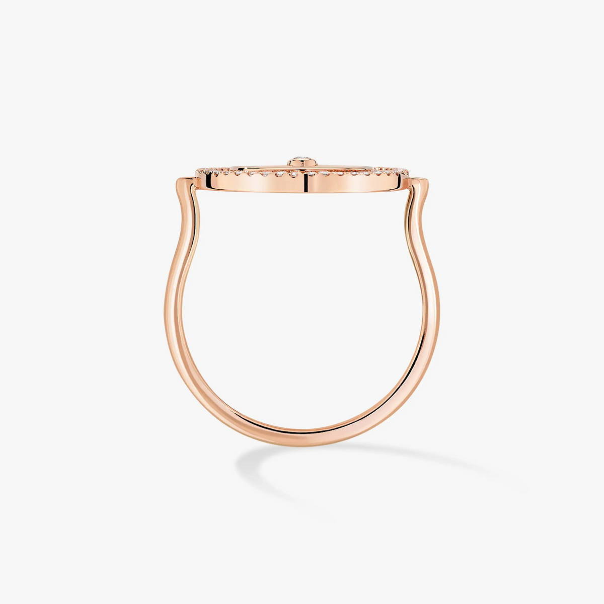 [Bling Jewelrys]Lucky Move Rose Gold Diamond Ring