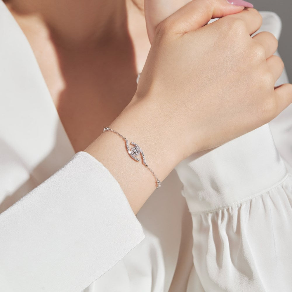 [Bling Jewelrys]Lucky Eye Pave-Set Diamond Bracelet