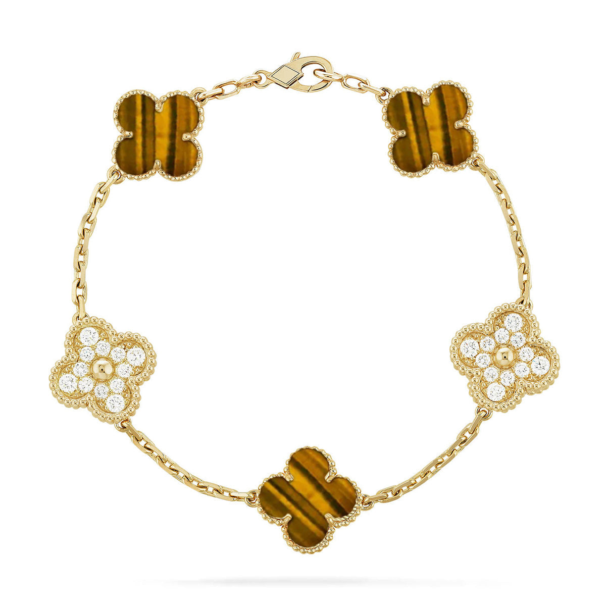 {
  "Bling Jewelrys": "ブリングジュエリー",
  "CLOVER 5 MOTIFS TIGER EYE BRACELET COLLECTION": "クローバー 5モチーフ タイガーアイ ブレスレット コレクション"
}