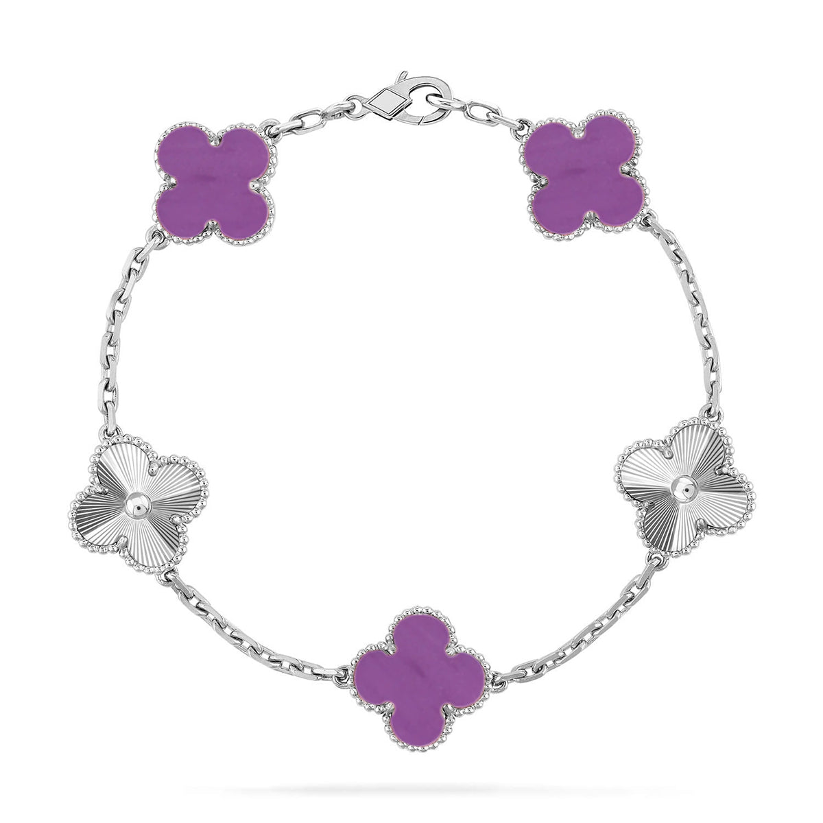 [Bling Jewelrys ] CLOVER 5 MOTIF VIOLET BRACELET COLLECTION