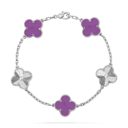 [Bling Jewelrys ] CLOVER 5 MOTIF VIOLET BRACELET COLLECTION