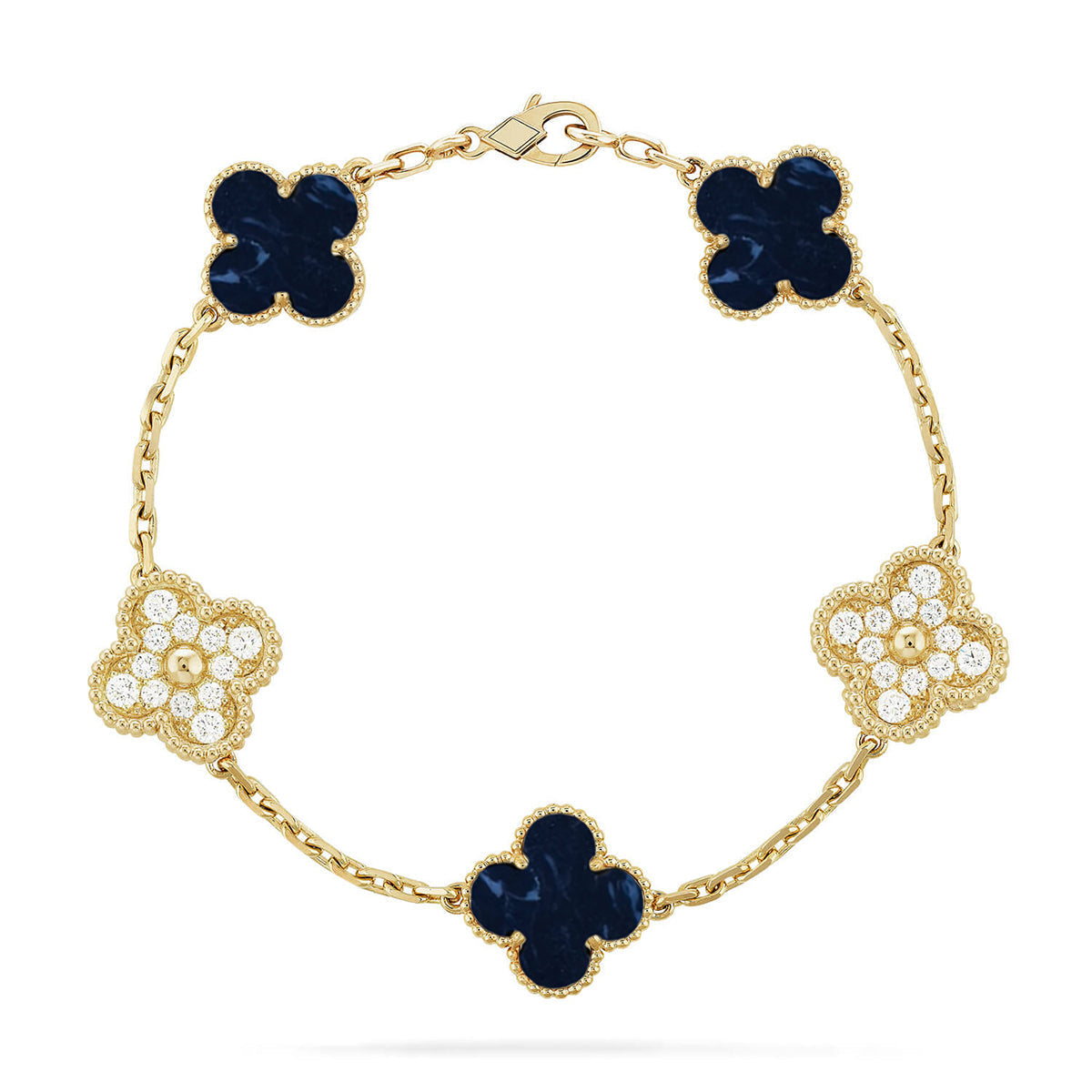 [Bling Jewelrys ]CLOVER 5 MOTIF PIETERSITE BRACELET COLLECTION