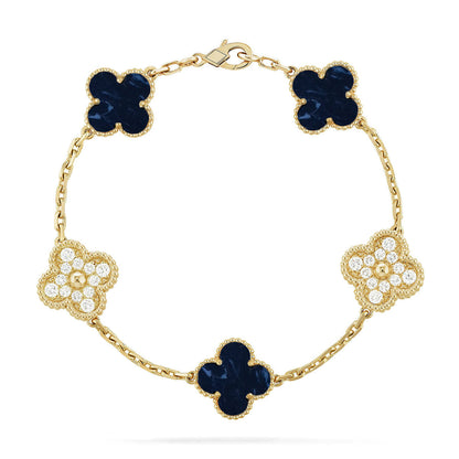 [Bling Jewelrys ]CLOVER 5 MOTIF PIETERSITE BRACELET COLLECTION