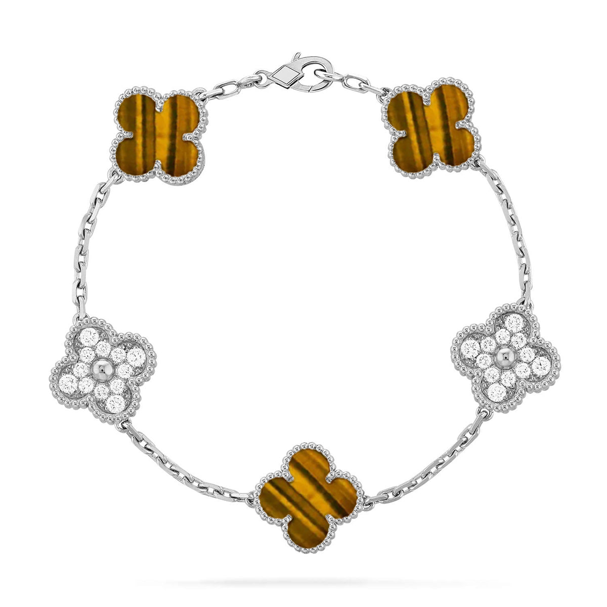 {
  "Bling Jewelrys": "ブリングジュエリー",
  "CLOVER 5 MOTIFS TIGER EYE BRACELET COLLECTION": "クローバー 5モチーフ タイガーアイ ブレスレット コレクション"
}