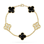 [Bling Jewelrys ] CLOVER 5 MOTIF PULSAR STONE BRACELET COLLECTION