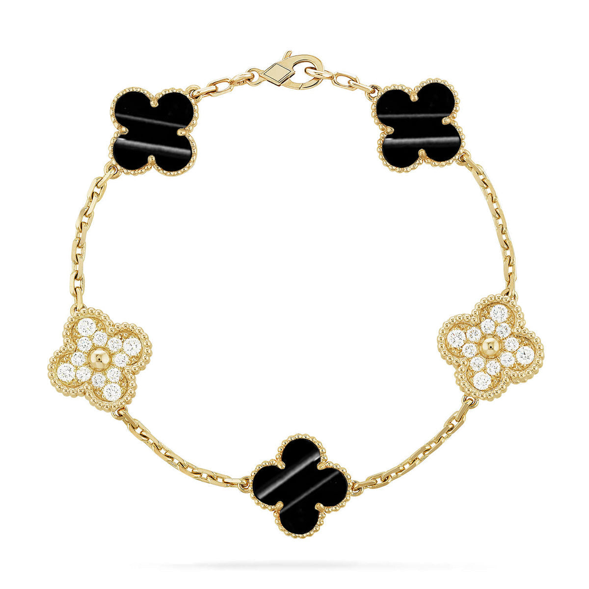 [Bling Jewelrys] KOLLEKTION: CLOVER 5 MOTIV ARMBAND MIT PULSAR- STEIN