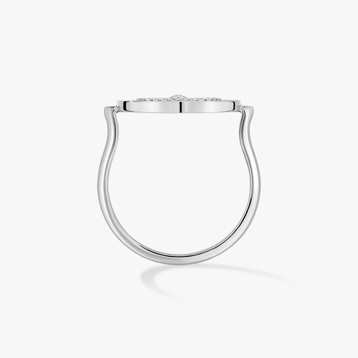 [Bling Jewelrys]Lucky Move Paved Silver Diamond Ring