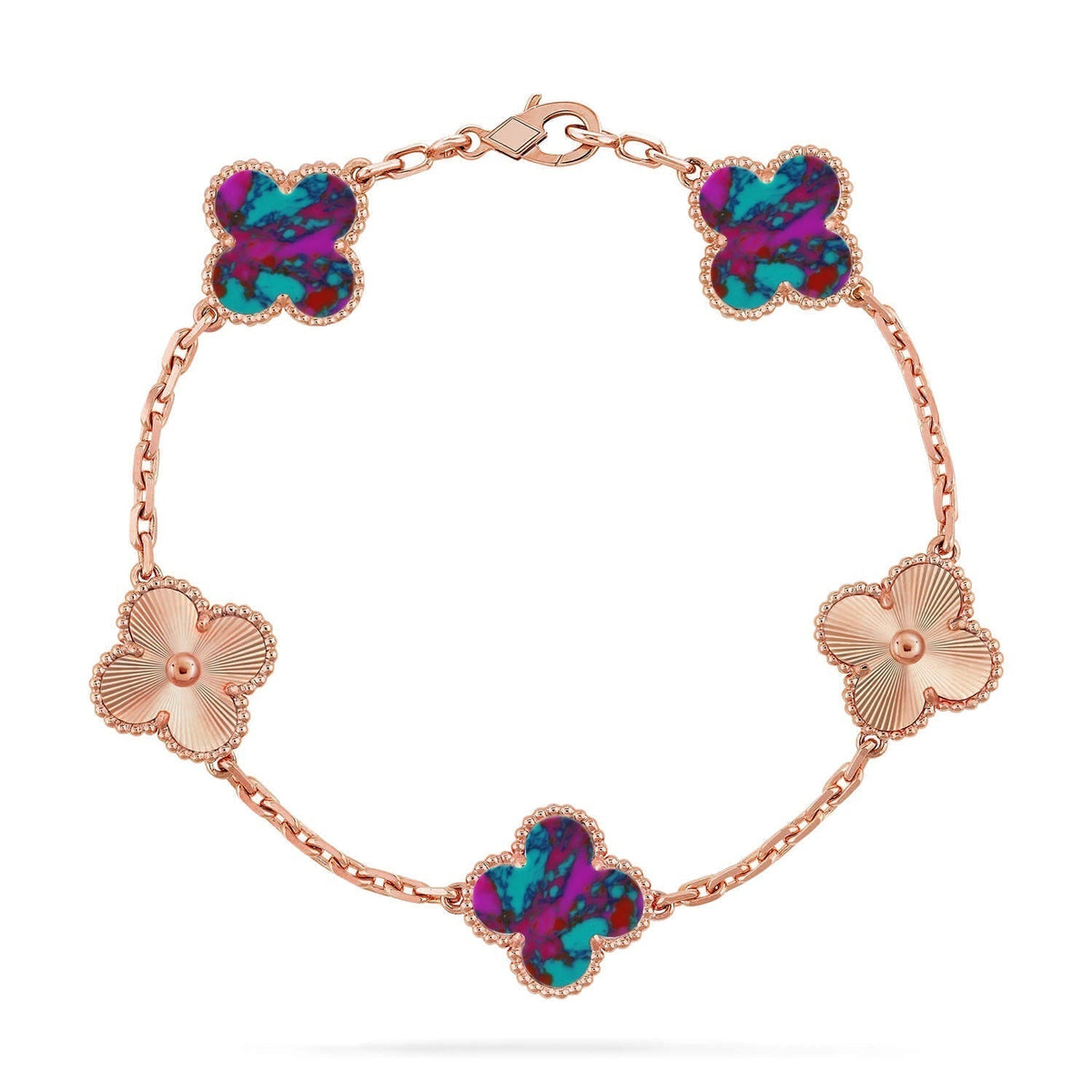{
  "Bling Jewelrys ": "Bling Jewelrys ",
  "CLOVER 5 MOTIF COLOR GEMSTONES BRACELET COLLECTION": "KLEEBLATT 5-MOTIV FARBEDELSTEIN-ARMBAND KOLLEKTION"
}