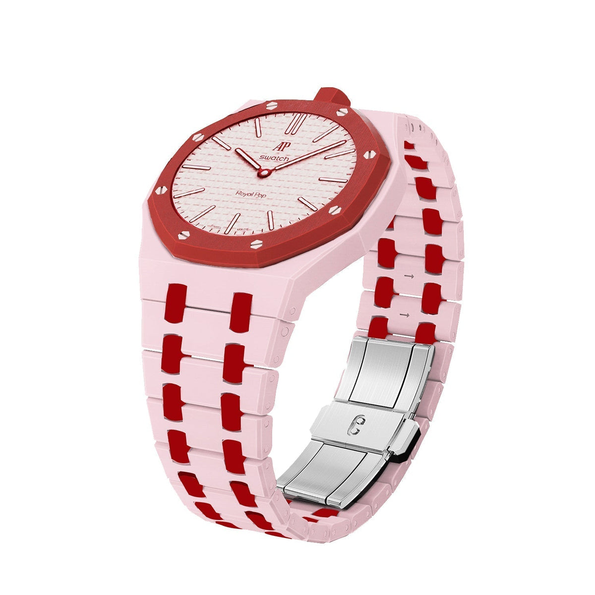 [Bling Jewelrys]Royal Oak Pop Exklusives Biokeramik-Gehäuse & Biokeramik-Armband in Mischfarbe