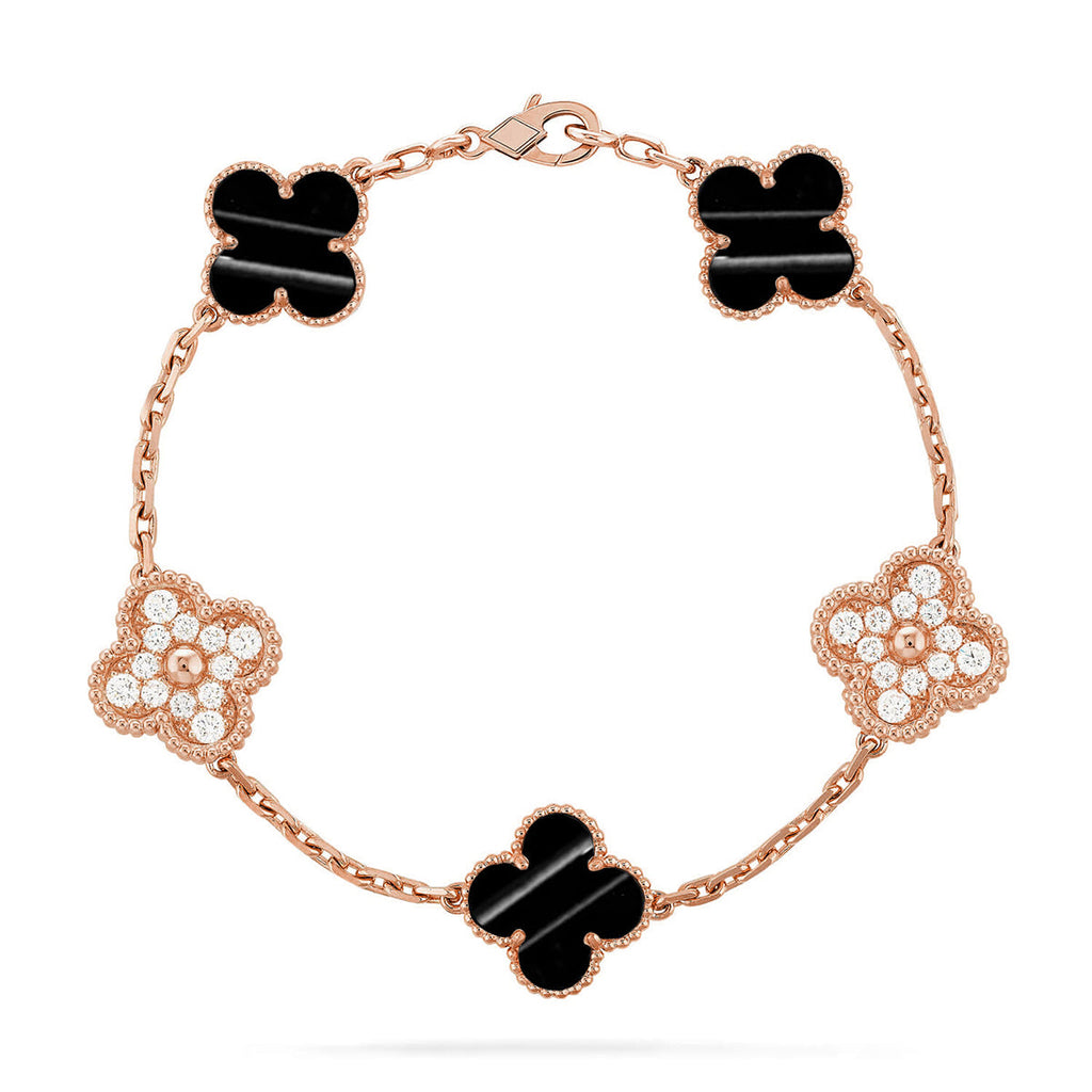 [Bling Jewelrys ] CLOVER 5 MOTIF PULSAR STONE BRACELET COLLECTION