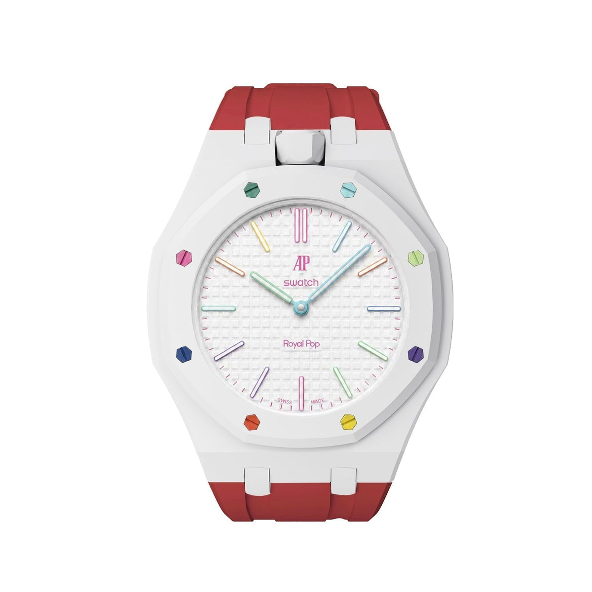 [Bling Jewelrys]Royal Oak Pop Exclusive Bioceramic Case & Silicone Strap Mix Color