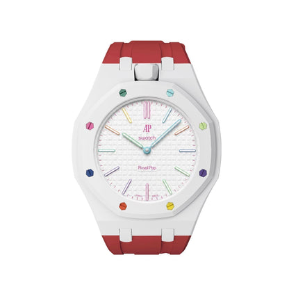 [Bling Jewelrys]Royal Oak Pop Exclusive Bioceramic Case & Silicone Strap Mix Color
