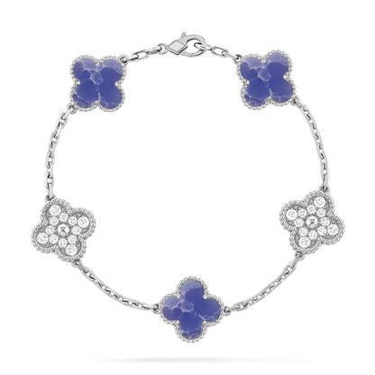 [Bling Jewelrys ]CLOVER 5 MOTIF BLUE VEINS BRACELET COLLECTION