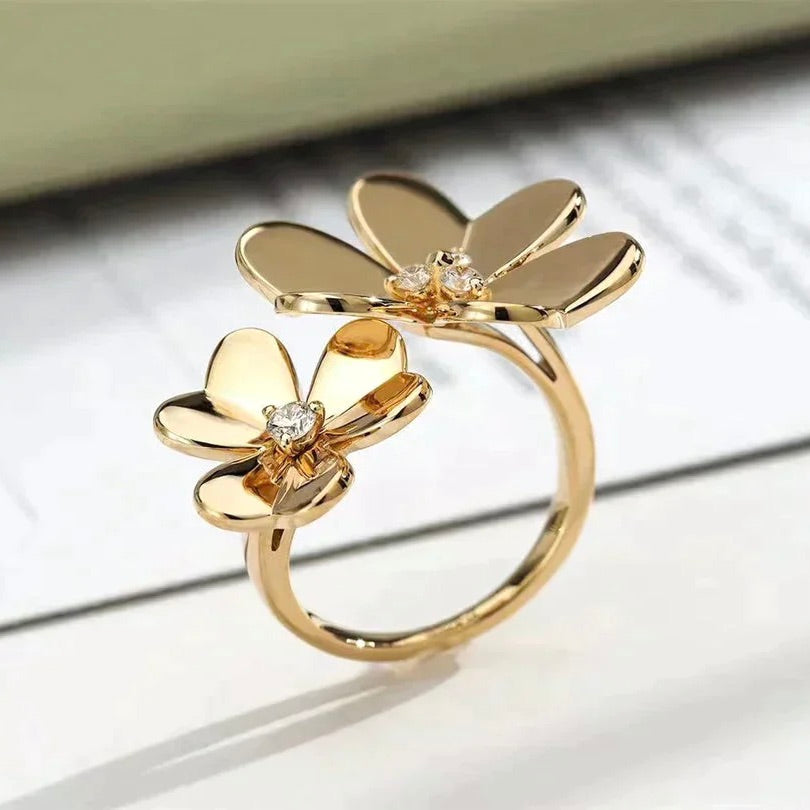 [Bling Jewelrys ]CLOVER COMOS GOLD DIAMOND RING