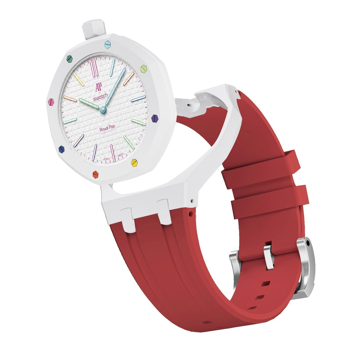 [Bling Jewelrys]Royal Oak Pop Exclusive Bioceramic Case & Silicone Strap Mix Color