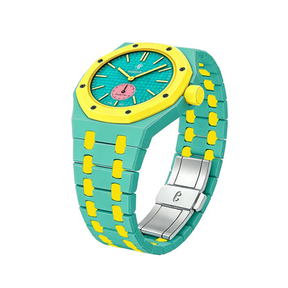 [Bling Jewelrys]Royal Oak Pop Exklusives Biokeramik-Gehäuse & Biokeramik-Armband in Mischfarbe