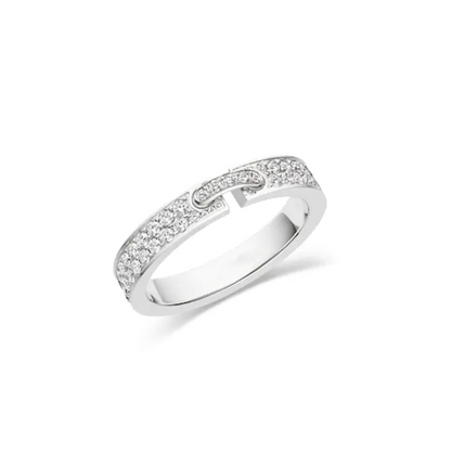[Bling Jewelrys ]ALLIANCE LIENS VIDENCE PAVED DIAMOND 4MM RING