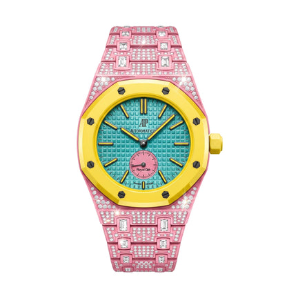 [Bling Jewelrys]Royal Oak Pop Exclusive Bioceramic Case & Bioceramic Strap Full Diamond