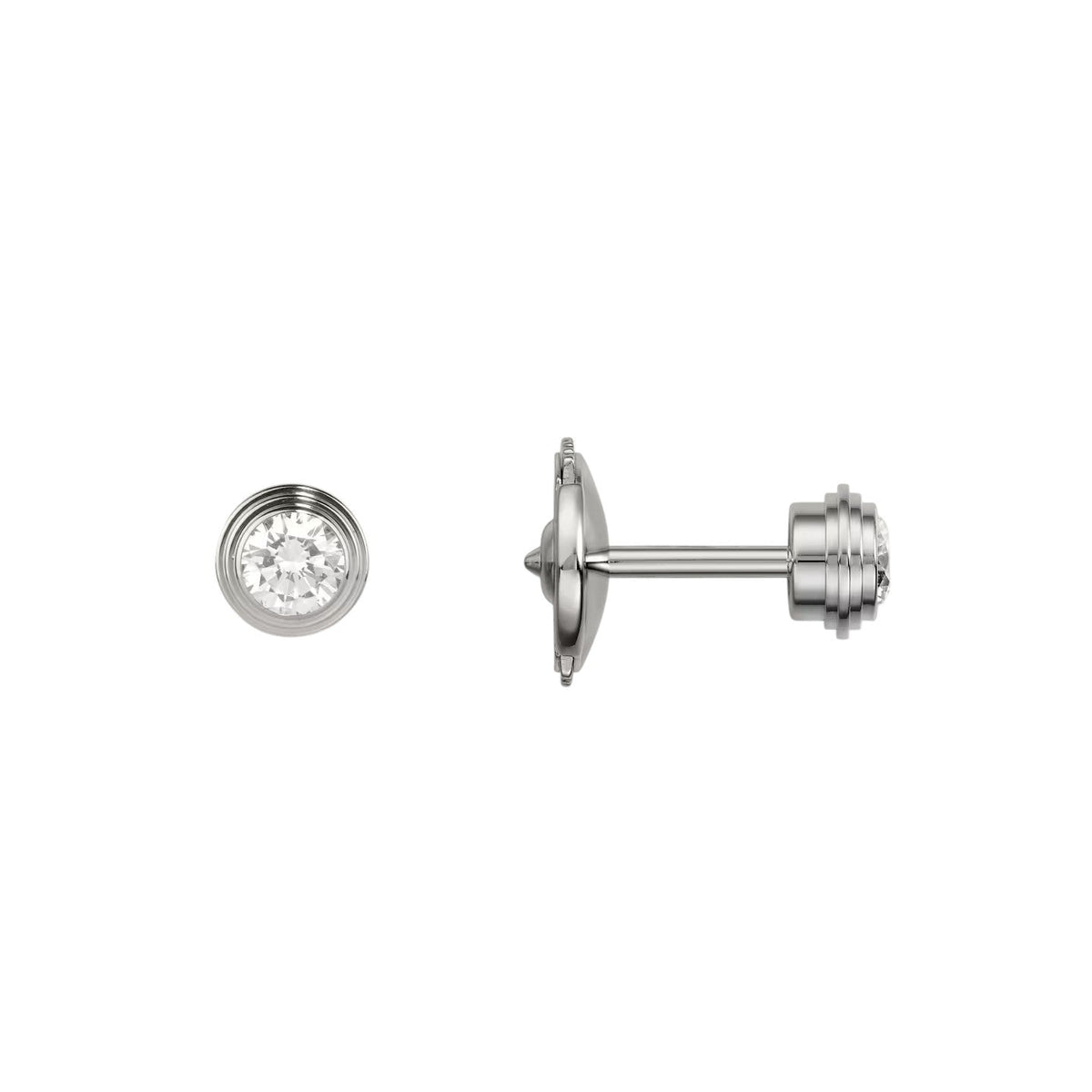 [Bling Jewelrys]D'AMOUR 5MM DIAMANT-OHRSTECKER