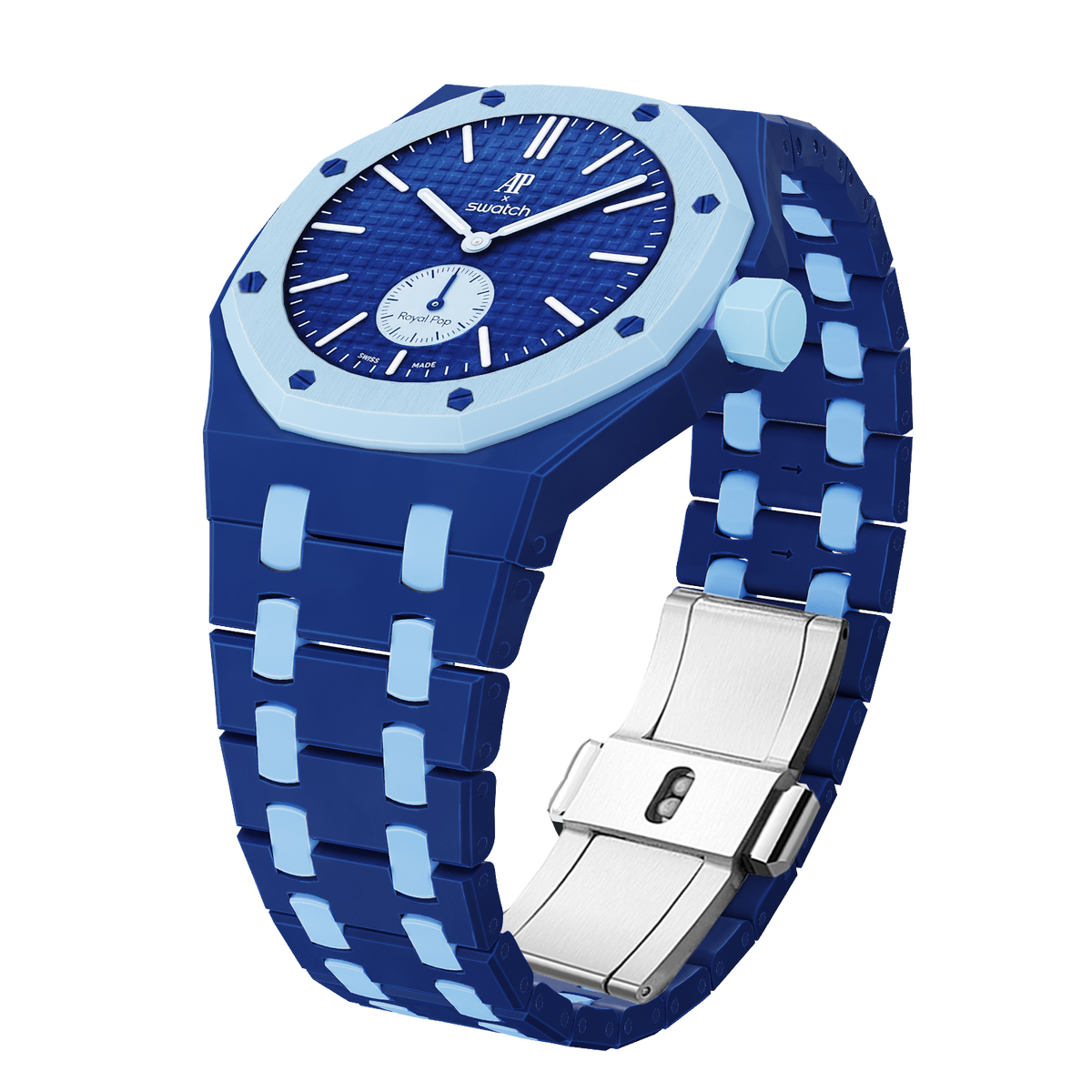 [Bling Jewelrys]Royal Oak Pop Exklusives Biokeramik-Gehäuse & Biokeramik-Armband in Mischfarbe