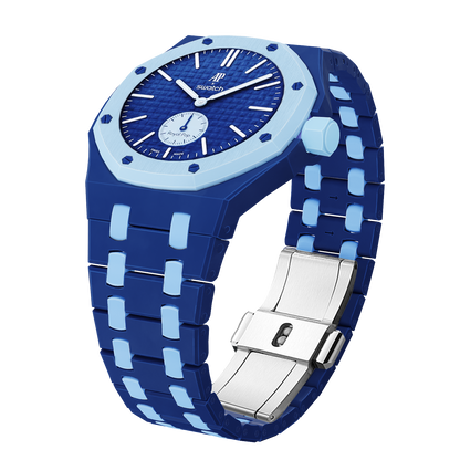 [Bling Jewelrys]Royal Oak Pop Exklusives Biokeramik-Gehäuse & Biokeramik-Armband in Mischfarbe