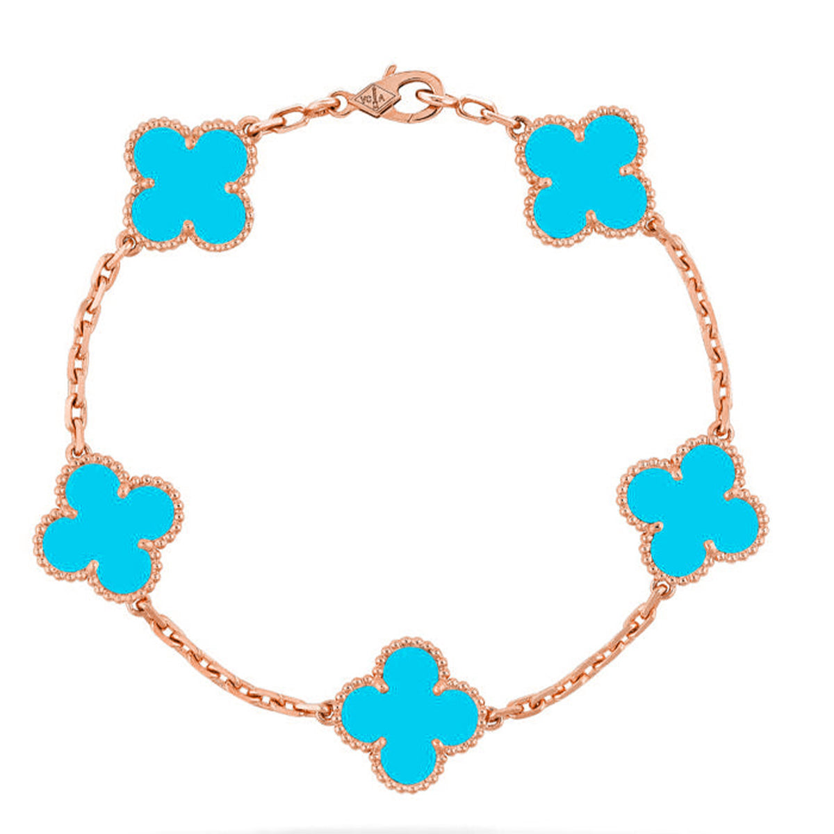 [Bling Jewelrys ] CLOVER 5 MOTIF TURQUOISE BRACELET COLLECTION