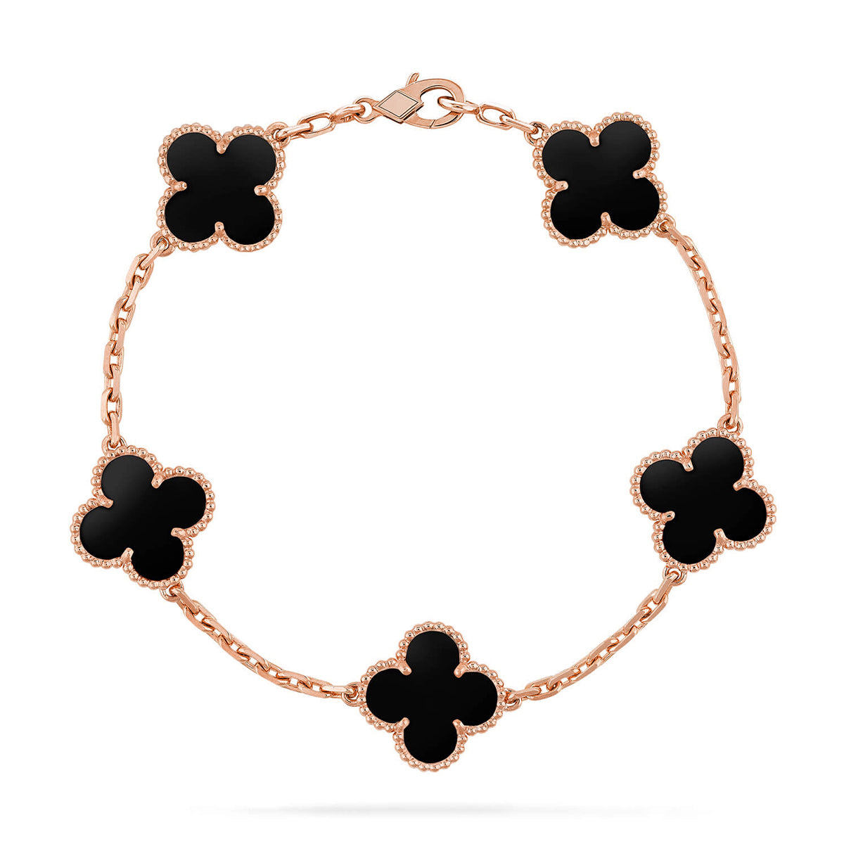 [Bling Jewelrys ] クローバー 5モチーフ オニキスブレスレット コレクション