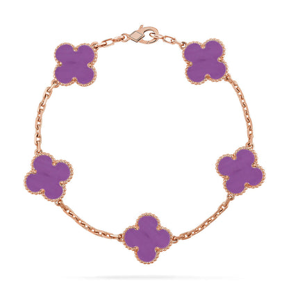 [Bling Jewelrys ] CLOVER 5 MOTIF VIOLET BRACELET COLLECTION