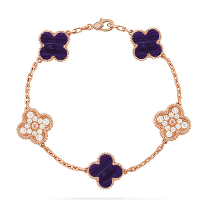 {
  "Bling Jewelrys": "ブリングジュエリー",
  "CLOVER 5 MOTIF PURPLE STRIPES BRACELET COLLECTION": "クローバー 5モチーフ パープルストライプ ブレスレットコレクション"
}
