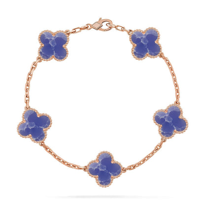 [Bling Jewelrys ]CLOVER 5 MOTIF BLUE VEINS BRACELET COLLECTION