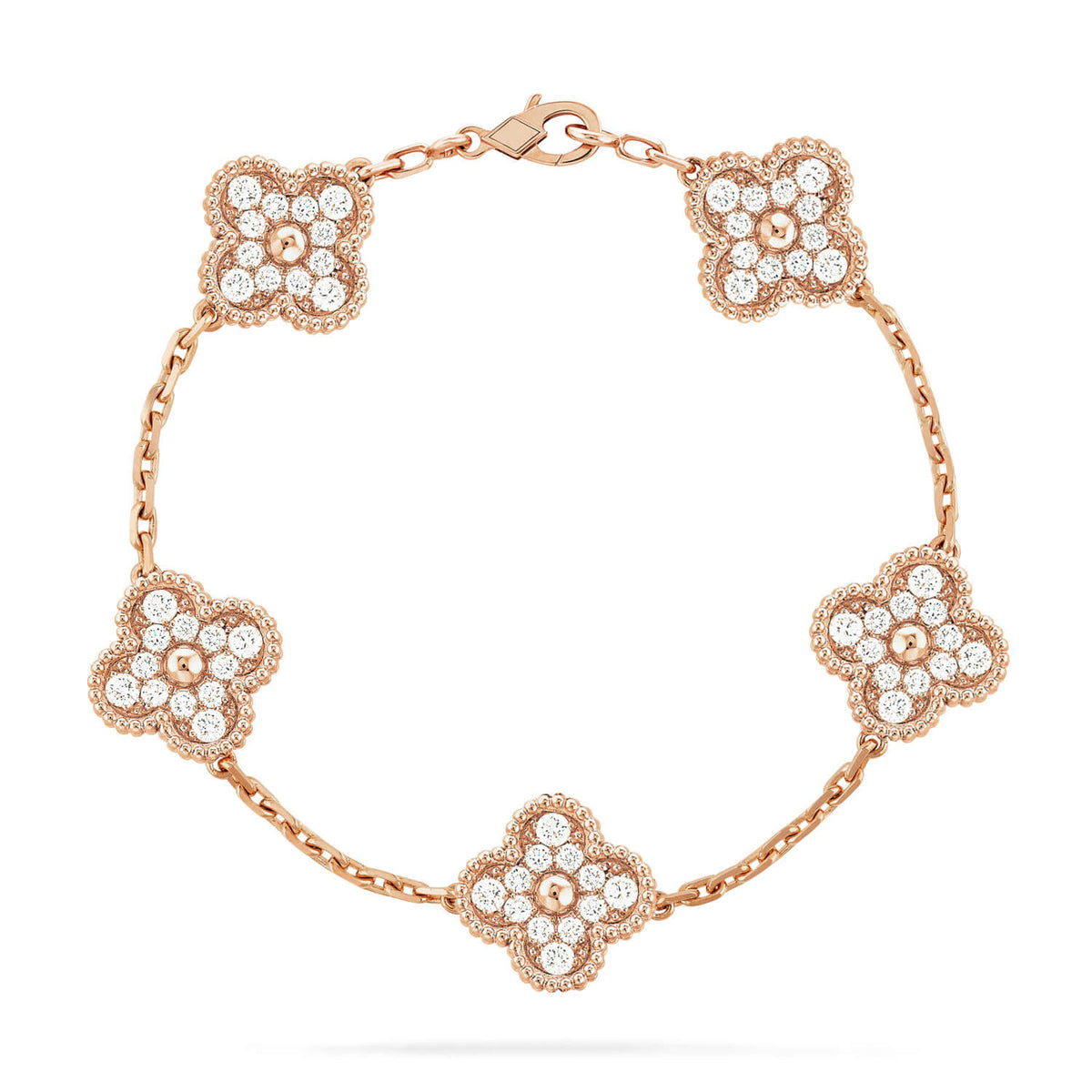 [Bling Jewelrys ] CLOVER 5 MOTIF FULL DIAMOND BRACELET COLLECTION