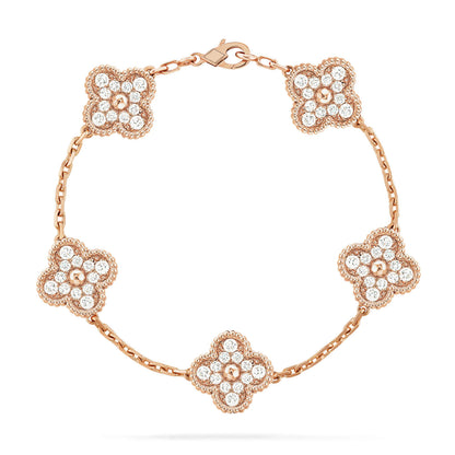 [Bling Jewelrys ] CLOVER 5 MOTIF FULL DIAMOND BRACELET COLLECTION